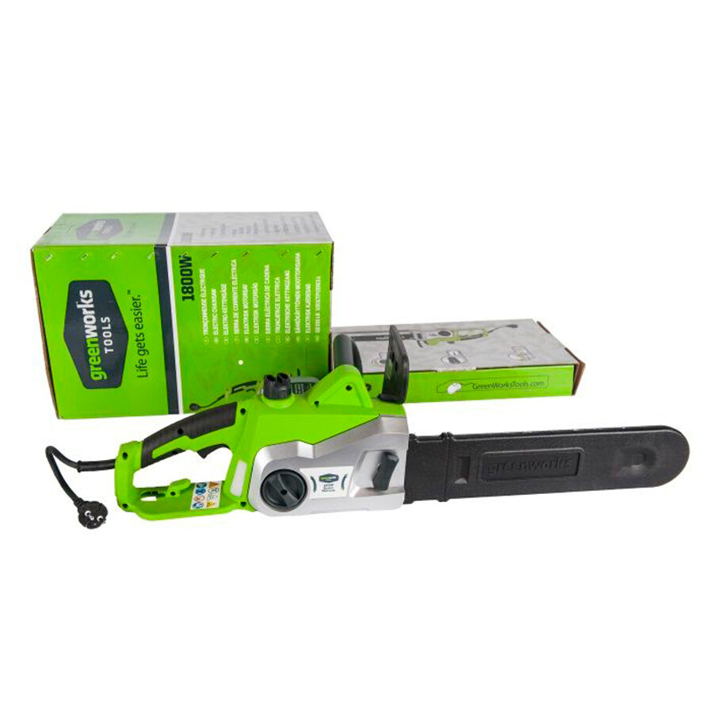 Цепная пила электрическая Greenworks GCS1840 1800W, шина 40см, цепь 56 зв, 3/8, 1.3 20027