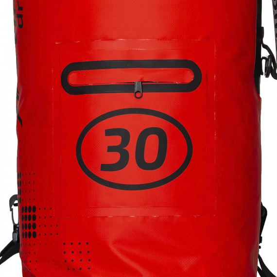 Гермомешок 30 литров красный с лямкой  и карманом Marlin Dry Tube 30 L