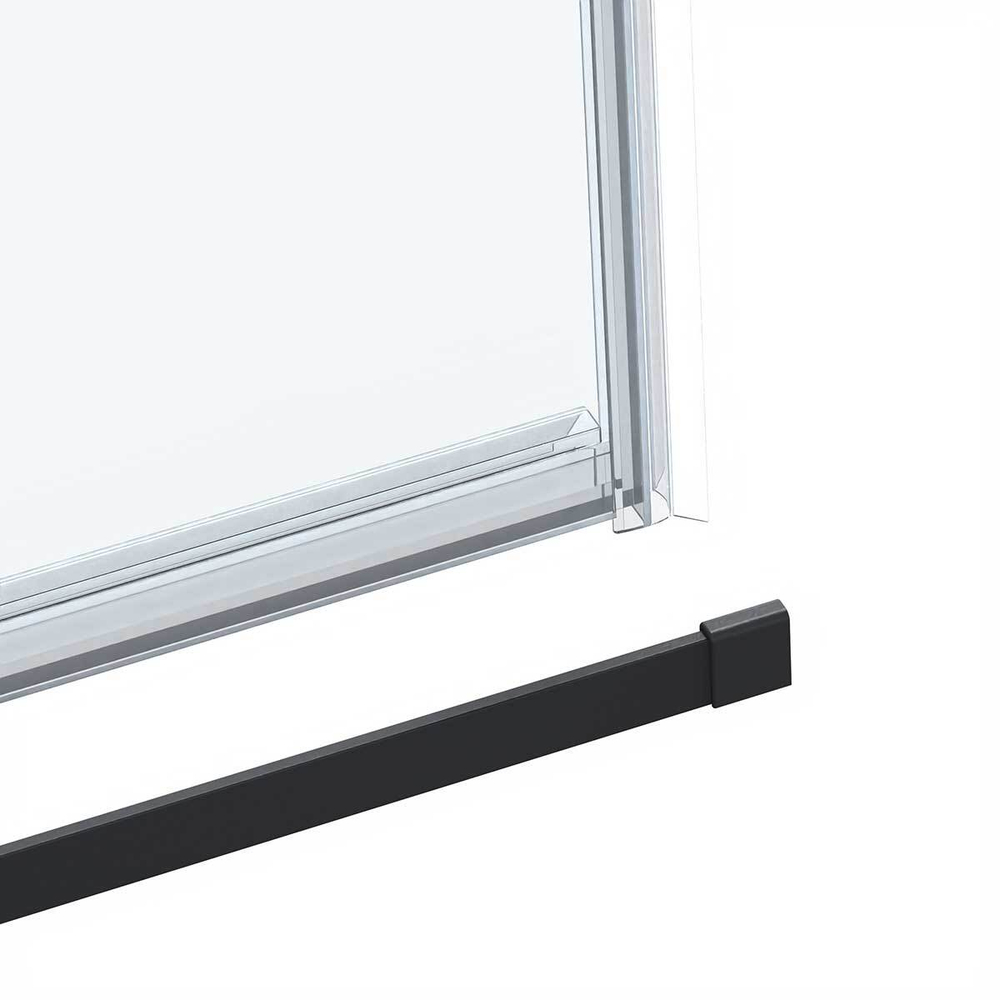 Душевая дверь Como Soft VDS-1CS150CLB, 1500, черный, стекло прозрачное