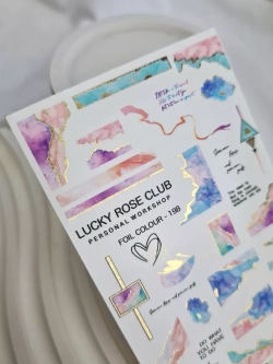 Lucky Rose Слайдеры наклейки для ногтей Foil 198