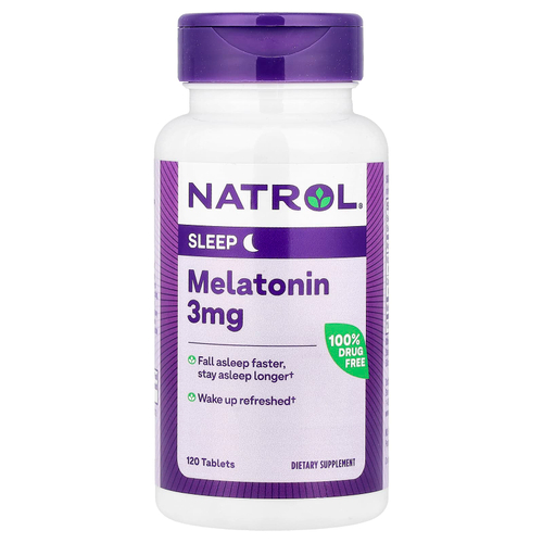 Natrol, Мелатонин, 3 мг, 120 таблеток