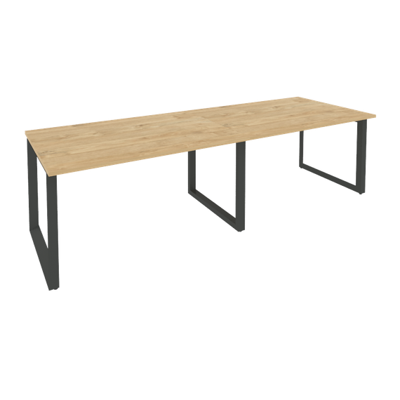 Onix Стол переговорный O.MO-PRG-2.3 Тиквуд Светлый/Металл Антрацит 2760*980*750