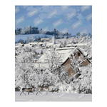 Картина по номерам 40*50см "Деревня зимой" (Lori)