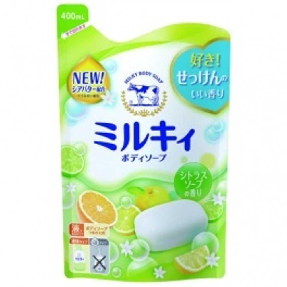 COW Молочное увлажняющее жидкое мыло д/тела с цитрусовым ароматом "Milky Body Soap" МУ 400мл