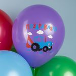 Шар (12''/30 см) Синий Трактор, Ассорти, пастель, 1 ст, 10 шт.