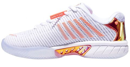 Женские Кроссовки теннисные K-Swiss Hypercourt Express 2 X Lucky in love - white/dove/orange glow