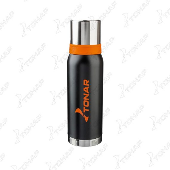 Термос TONAR 1200ML HS.TM-040  черный (2 крышки-кружки)