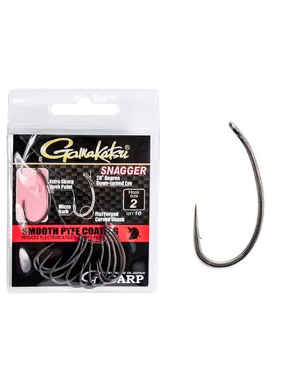 Крючки Gamakatsu G-Carp SNAGGER HOOKS размер 02 (упк.10шт.)