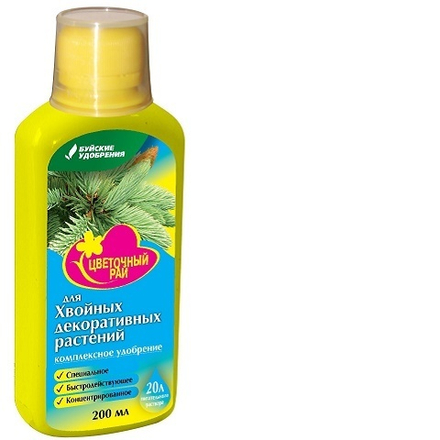 Удобрение БХЗ Цветочный рай для декоративных хвойных растений 0,2л