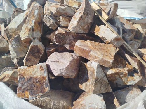 Булыжник Кварцит медовый /тонна