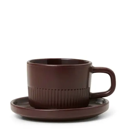 Marc O'Polo Чашка для эспрессо Moments 100 мл с блюдцем коричневая