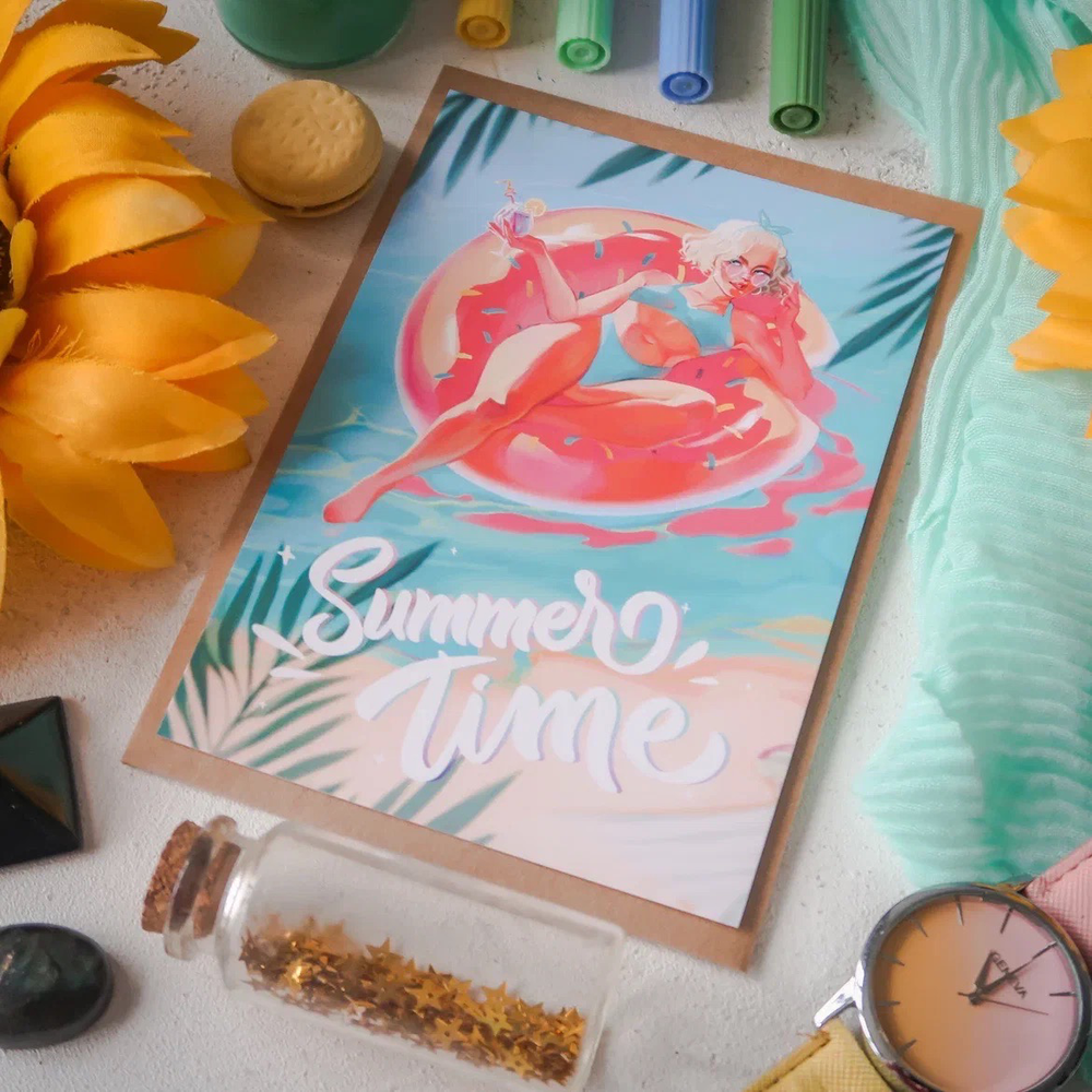 CARD SUMMER TIME