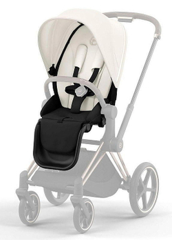 Коляска Cybex Priam IV Rosegold complete и автокресло Cloud G i-Size Lava Grey 3 в 1 Off White
