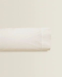 ZARA HOME (300 НИТЕЙ) НАВОЛОЧКА ИЗ ХЛОПКА ПЕРКАЛЬ, ЭКРЮ