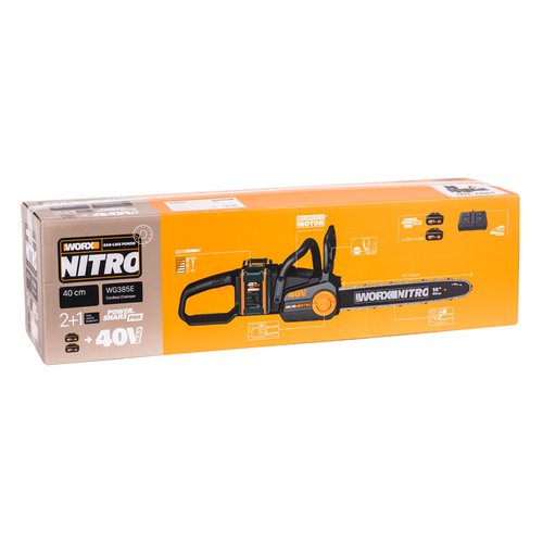 Пила цепная аккумуляторная WORX WG385E.9 NITRO без акк и з/у