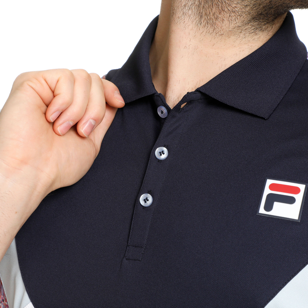 Мужское теннисное поло Fila Adrian Men - Dark Blue, Multicoloured