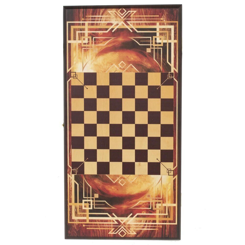 GAEM Игра настольная 2 в 1 ( шашки, нарды) "Богатырь", L50 W25 H4 см