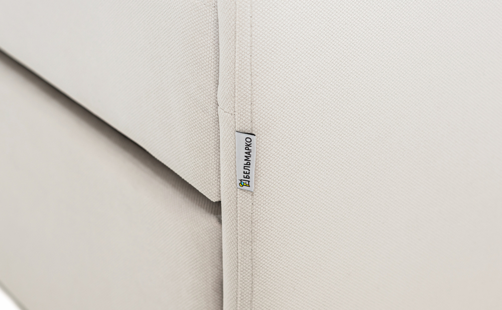 Детская мягкая кровать с ящиком Бельмарко Letmo ванильный велюр