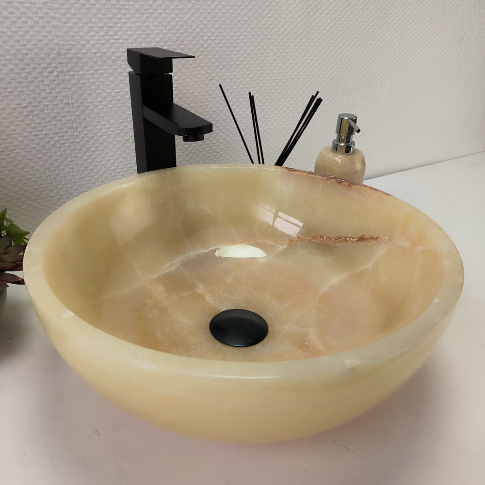 Раковина из оникса Bowl Yellow TinLip BO-62966 40*40*15 140