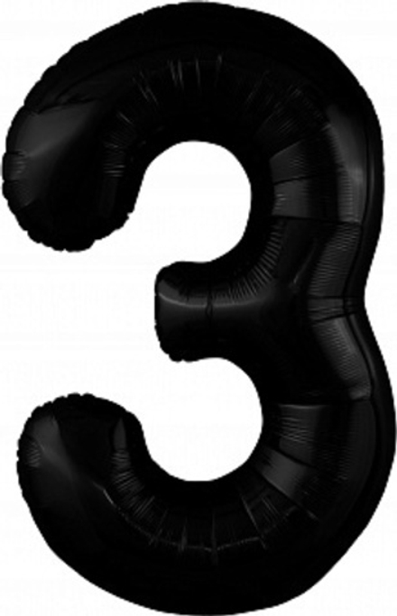 Р Цифра 3 Slim Черный (40''/102 см)