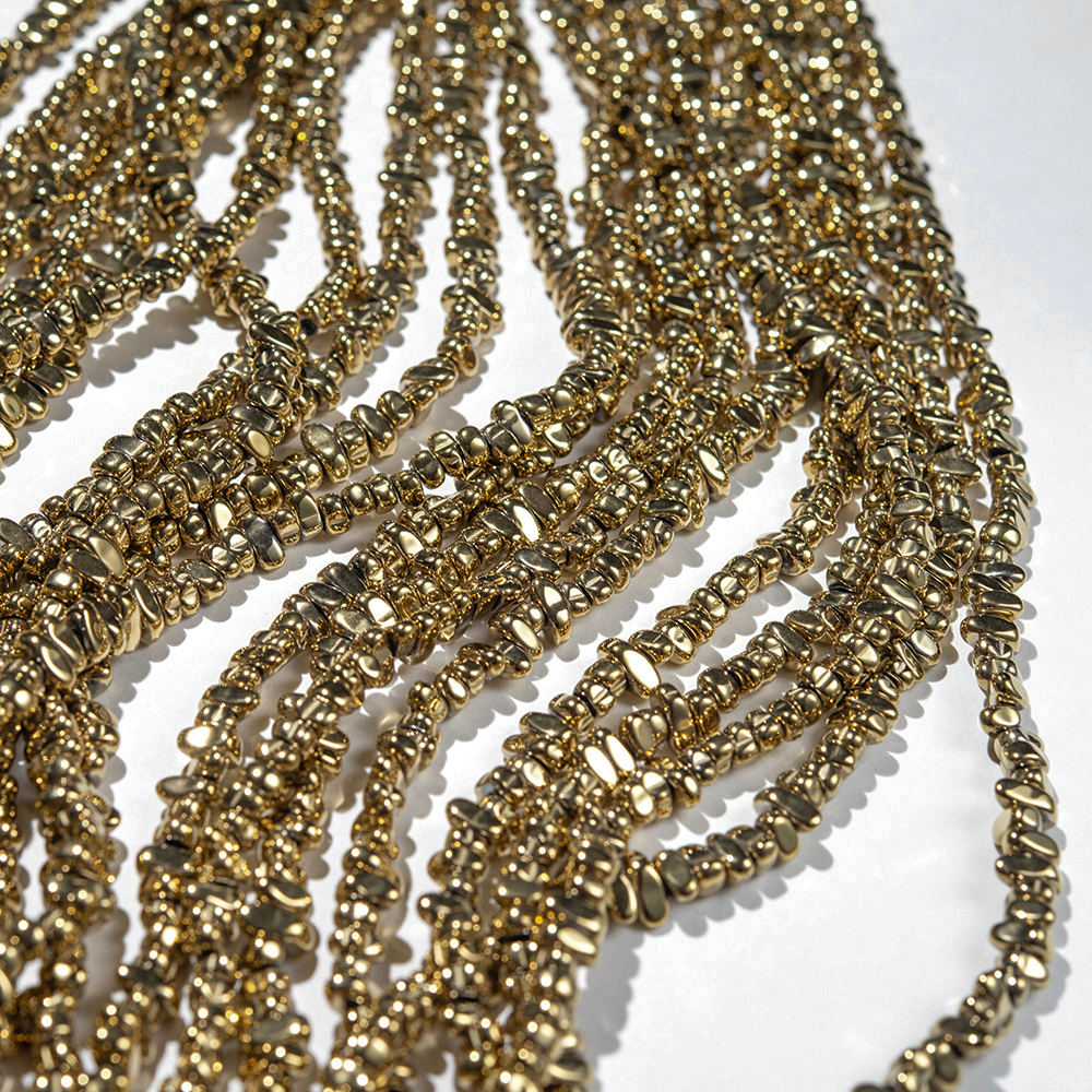 Гематин (гематит), оттенок "Золото", фриформ 5-8мм