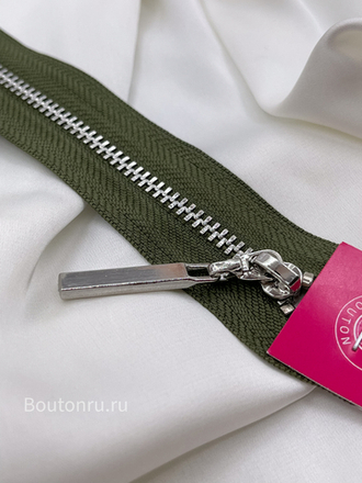 Молния хаки серебро