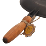 Блинница чугун, 22 см, Maysternya, чер, 220-25, деревян.ручка, индукц