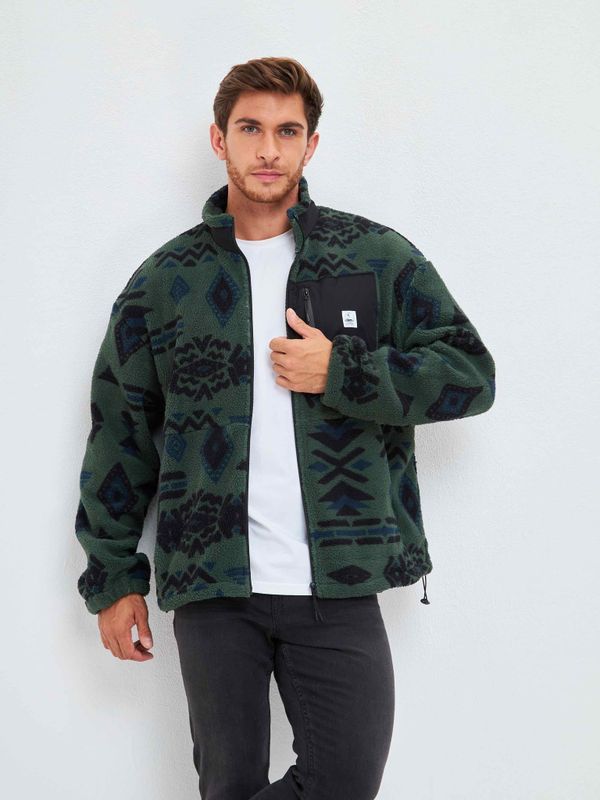 Толстовка Флисовая Zip зеленая - фото 1