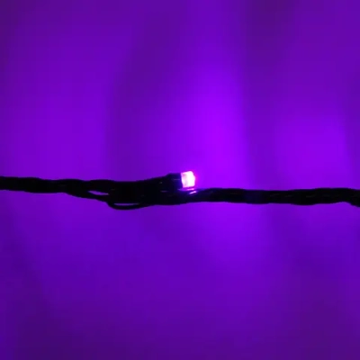 Гирлянда для улицы «Водопад» нить 7м 80 ламп LED чёрный провод, 8 реж, IP-54, Фиолетовый (возможность соединения)