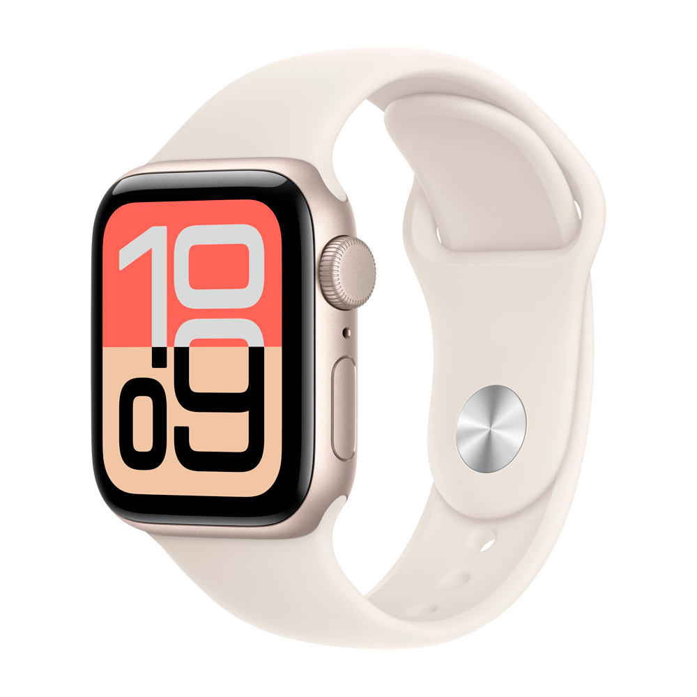 Умные часы Apple Watch SE 3 (2025) GPS, 40mm, Starlight Aluminium Case with Starlight Sport Band, S/M