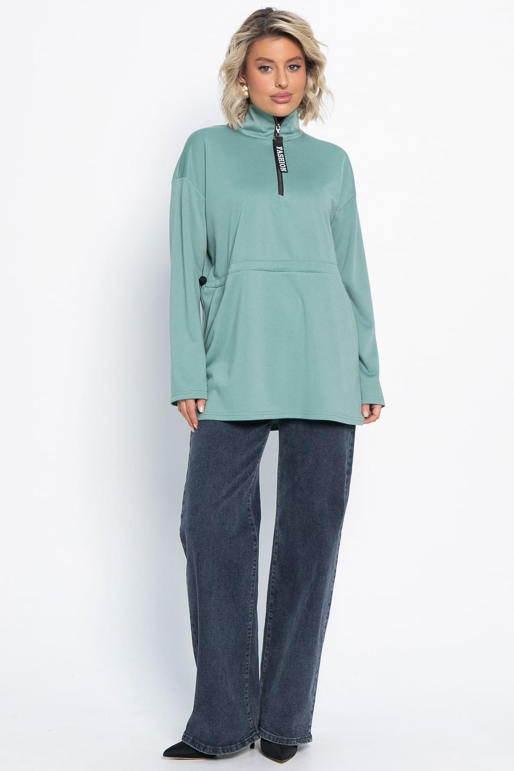 Блуза Долгожданная встреча (зеленая) Б15080-5М LT Collection