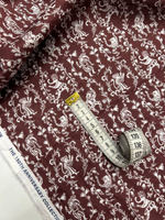 Хлопок Liberty бордовый c животными и растениями Tana Lawn Cotton - The 150th Anniversary Collection