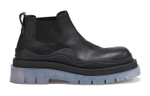 Bottega Veneta Tire Chelsea BV Tire Top Grain Cow Leather Ankle Length Chelsea Boots Women"s Black