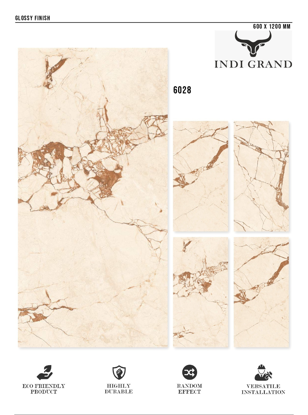 Керамогранит glossy №1 60х120, 6028