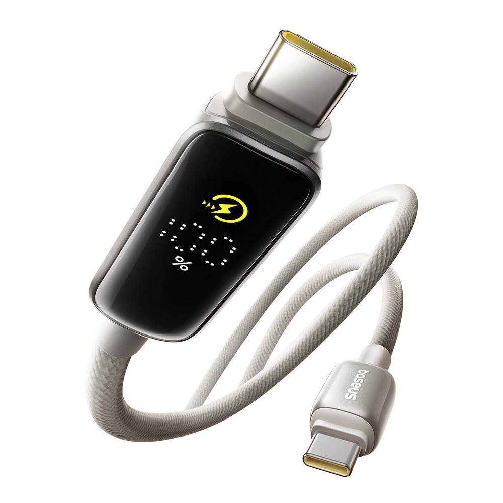 USB-C Кабель Baseus Vipow Charging+Data 100W 1-2m - Galaxy Natural Titanium