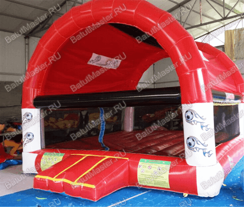 Детский надувной батут "Мячики" с крышей 6*4*3.5 м