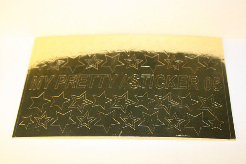 Наклейка металлизированная # 5 (золото)