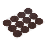 Набор протекторов для мебели 12шт 28мм, самоклеящиеся, коричневые