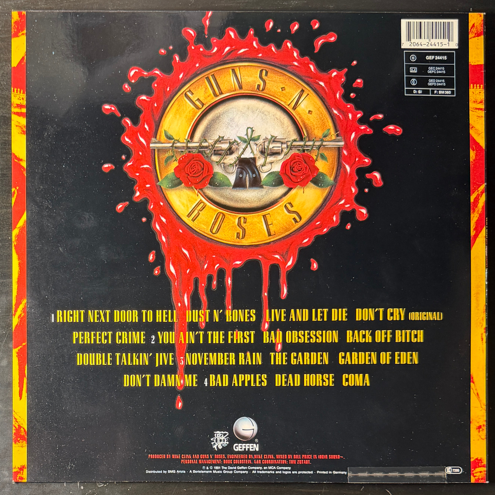Guns N' Roses – Use Your Illusion I 2LP (Германия 1991г.)