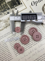 Пуговицы на прокол с объемным ободком пыльно-розовые