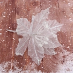 Украшение новогоднее «Пуансеттия-Вуаль» 15 см, Белый