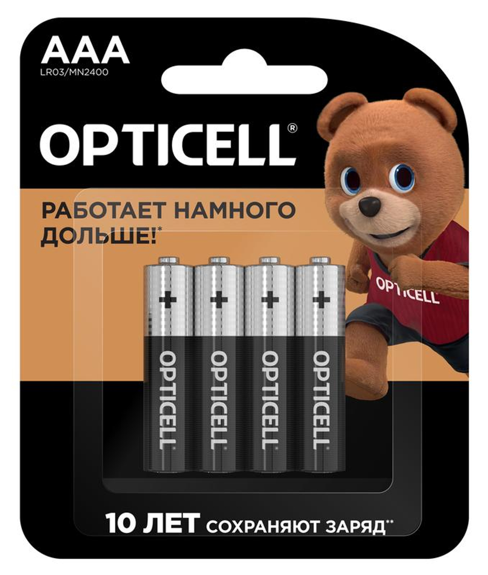 Элемент питания алкалиновый AAA/LR03 (блист. 4шт) Basic Opticell 5051002/6051002
