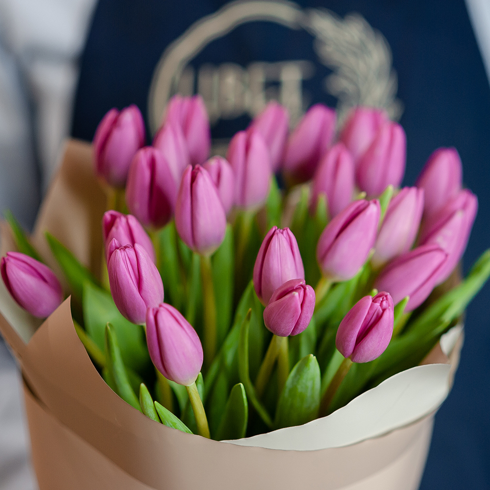 Розовые тюльпаны