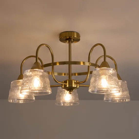 Люстра FR5522PL-05BS1 Карамель / Caramel E27x5 Freya fr5522pl-05bs1
