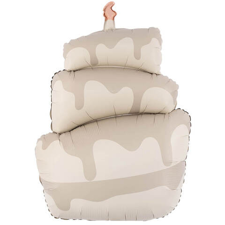 Торт со свечкой кремовый (ретро) Шар фольгированный