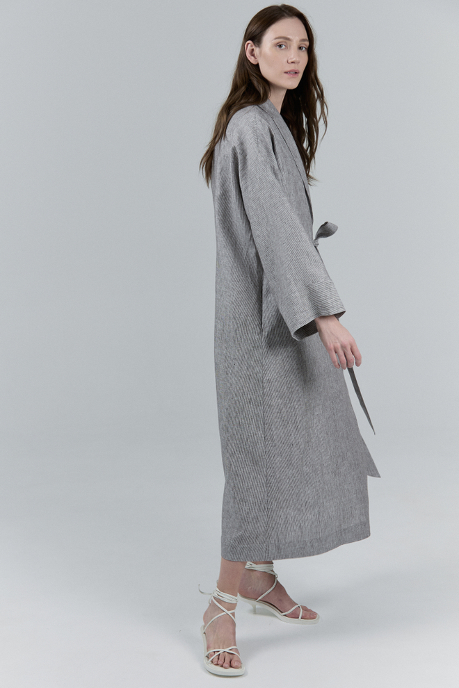 Платье кимоно изо льна