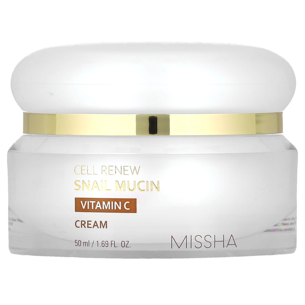 Missha, Cell Renew Snail Mucin, крем с витамином C, 50 мл (1,69 жидк. Унции)
