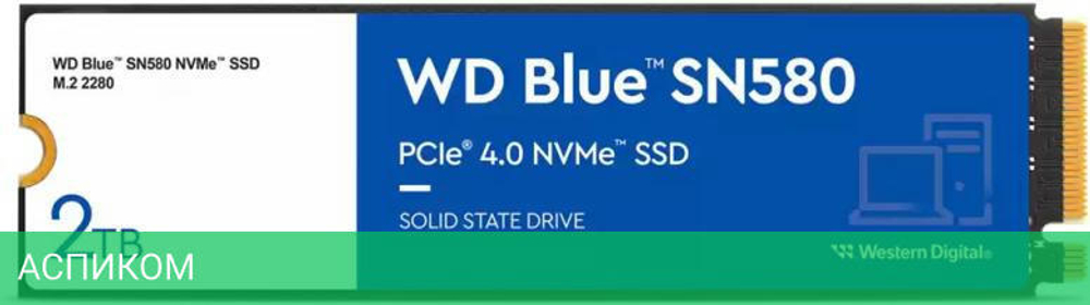 SSD диск WD Blue SN580 NVMe (WDS200T3B0E)