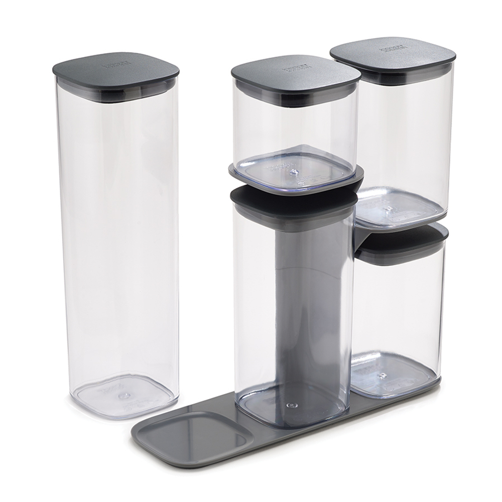 Набор контейнеров podium, серый, 5 шт.