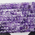 Аметист кубик, огранка, р-р 4.6 - 4.7мм, цена за нить 9.5см (1/4)